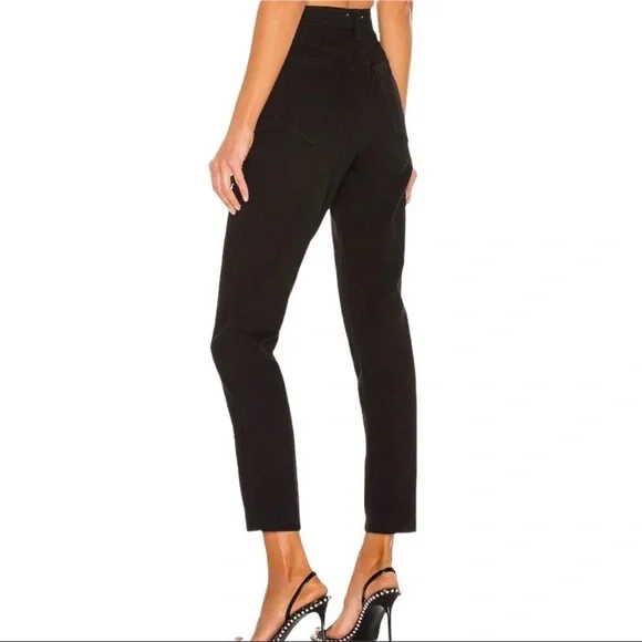 WeWoreWhat The Danielle Straight Leg Jeans Crystal Buttons Black Size 30 - Picture 2 of 13